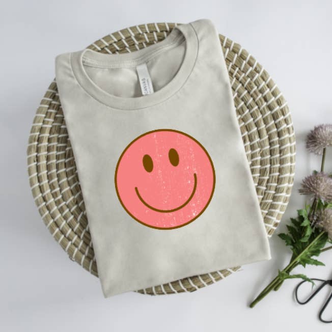 Smiley Face Tee Women's Graphic Tee Smiley Face T-Shirts for wholesale by Gia Gifts Boutique