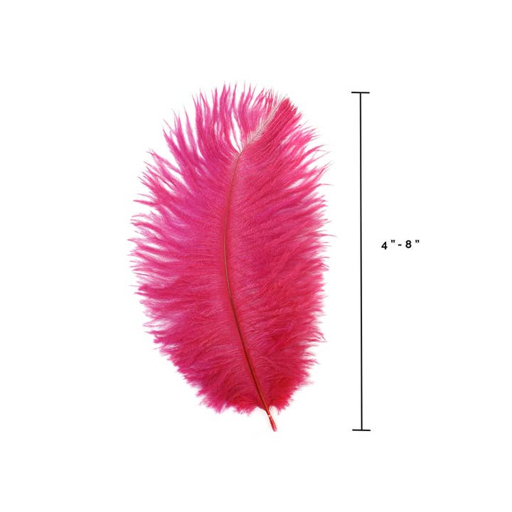 Zucker Feather Products - Vendita all'ingrosso Piume - Piume di struzzo 4-8" Drabs - Shocking Pink