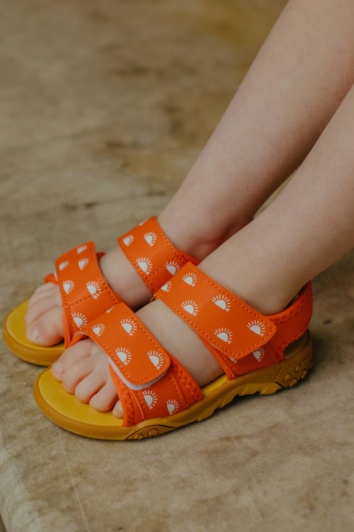 Grass & Air - Wholesale Sandals - Kids - Grass & Air Kids Orange Colour-Changing Sandals7