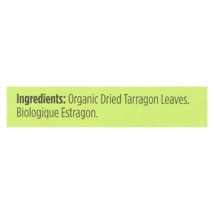 Ware Spark - Wholesale Dried Spice - Spicely Organics - Organic Tarragon - Case Of 6 - 0.1 Oz.1