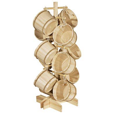 Specialty Store Services - Wholesale Retailer Display Stand/Case - Wood Peck Barrel Impulse Display
