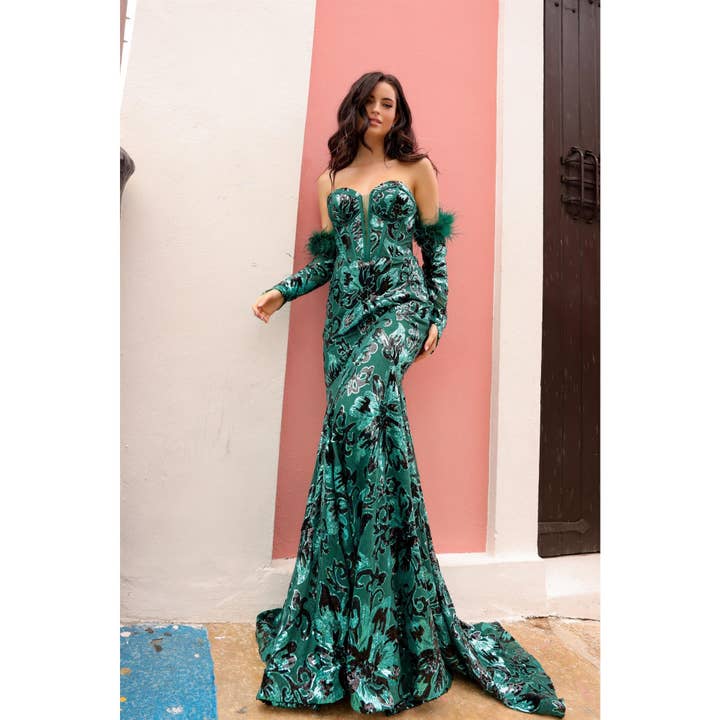 Sequin Mermaid Long Sleeve Dress-D1269 for wholesale by Noxanabel