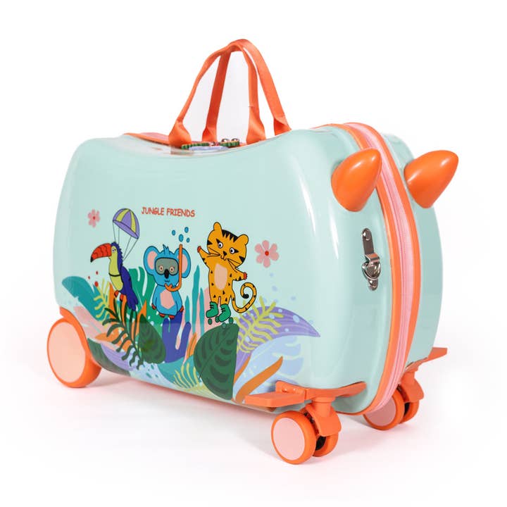 Biggbrands - Wholesale Luggage - Kids - Milk&Moo Ride-on Children's Suitcase Jungle Friends