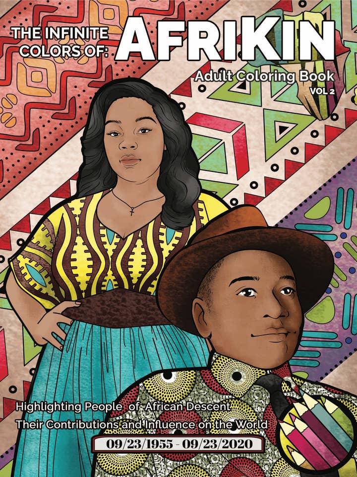 The Infinite Colours of AfriKin Vol 2: Adult Coloring Book for wholesale by AfriKin