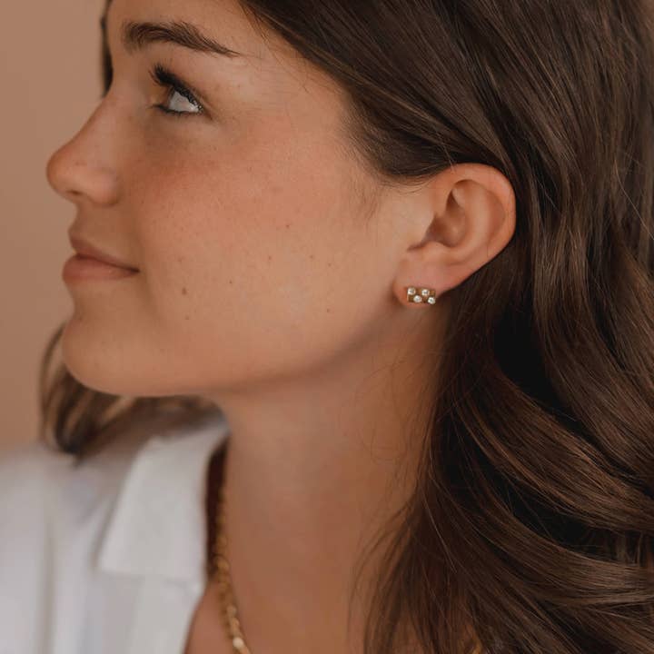 Dear Heart - Wholesale Jewelry Set - Brave + Faithful Steps Earring Set