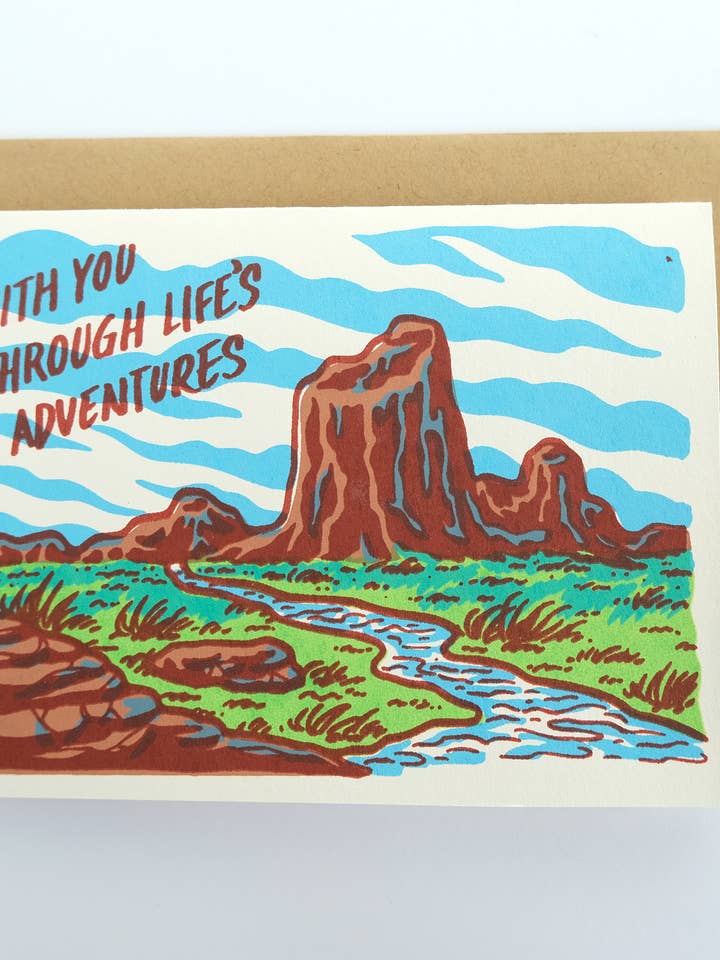 With You Through Life's Adventures Card for wholesale by Sparkwell Press
