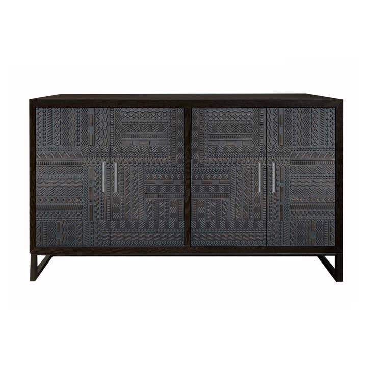 Kodu - Wholesale Sideboard - Buffet, In Ash Wood, In Grey/Black Color