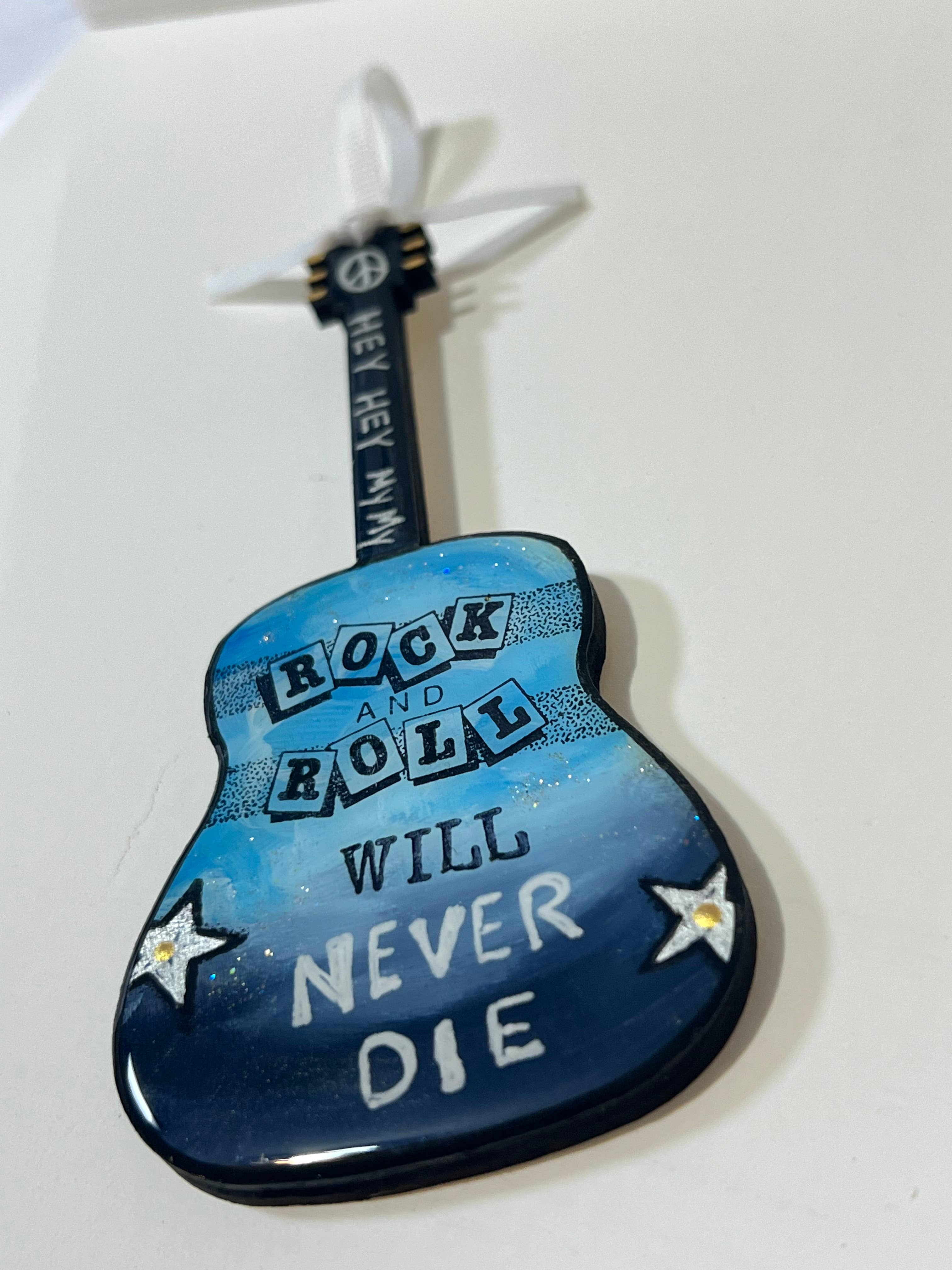 Clever Clogs Art - Wholesale Ornament - Rock and Roll Will Never Die, Neil Young, ornament 7