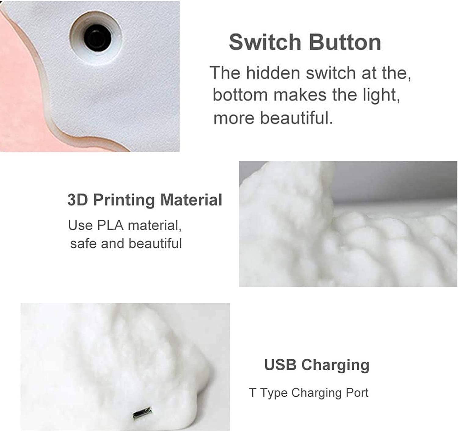 VIGOR - Wholesale Night Light - Night Light LED Moon Light Gift Bedroom Room with USB8