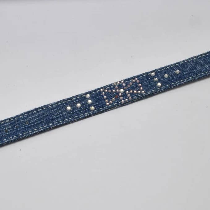 Declic - Venta al por mayor Brazalete - Pulsera de vaqueros y cristal 16F, se vende en 5 diseños variados