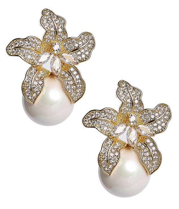 Lisi Lerch - Wholesale Stud/Post Earrings - Beth - Pearl Statement Stud  -  WS2