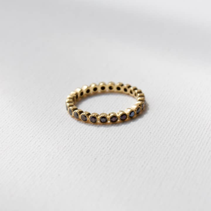Katie Waltman Jewelry - Wholesale Multi-Stone Ring - ROUND ETERNITY BAND- BLACK