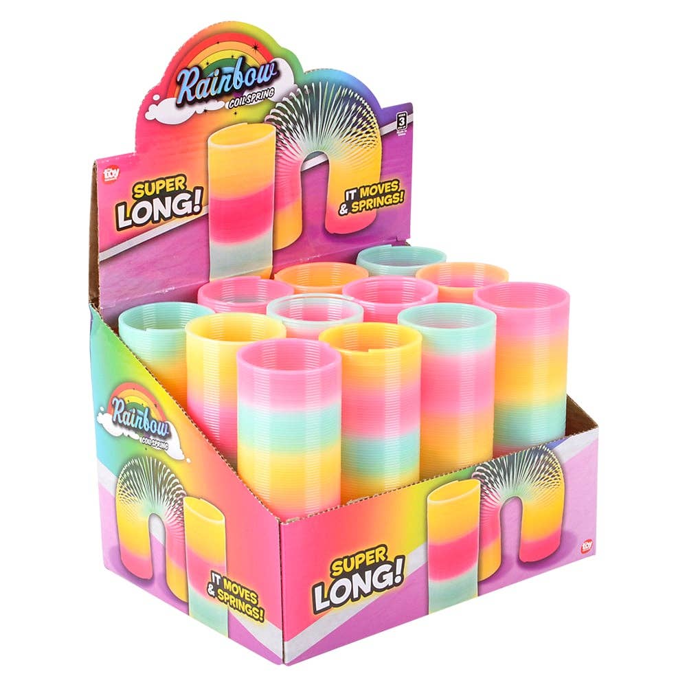 La Luna Bella - Toys - Wholesale Classic Toy - Kids - 6" SUPER LONG RAINBOW COIL SPRING LLB kids toys1
