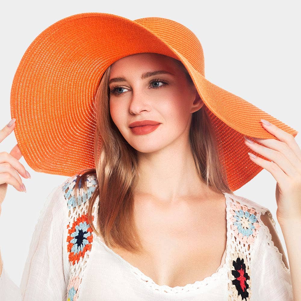 Sensibling Corp. - Wholesale Straw Hat - Women's - Solid Straw Sun Hat
15