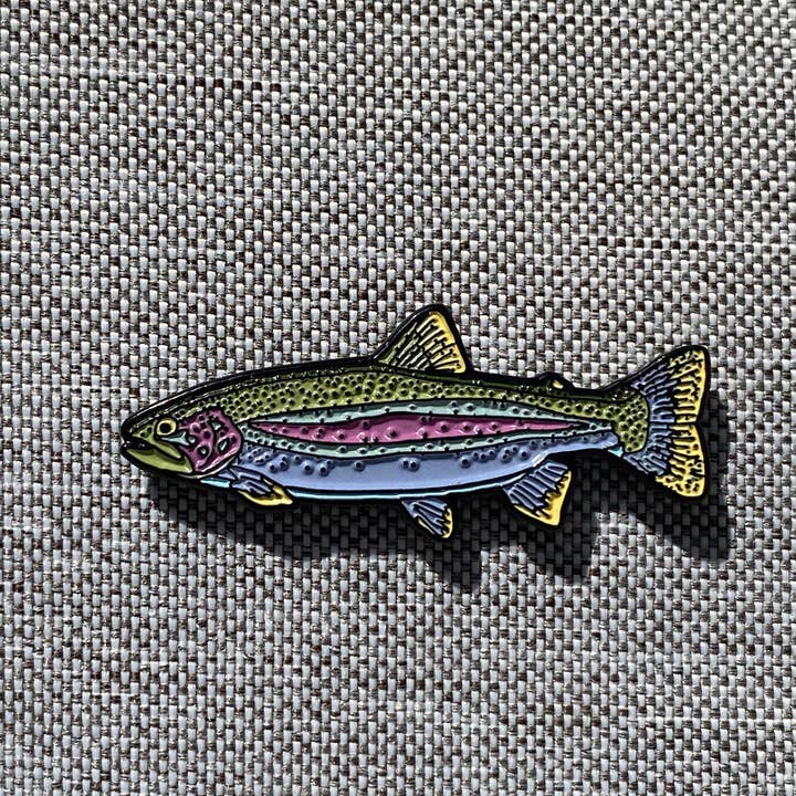 Antler & Fin - Wholesale Lapel Pin/Button - Rainbow Trout Enamel Pin3