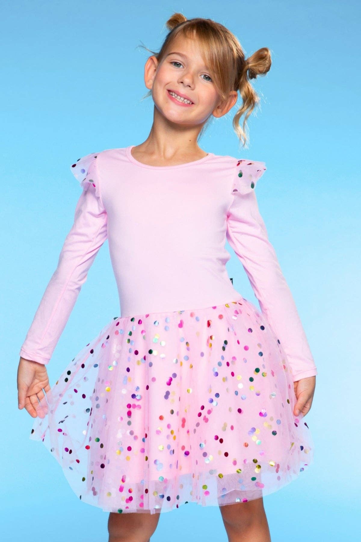 PixieLane - Wholesale Dress - Kids - Simply Soft Bow Back Be Happy Tulle Dress19