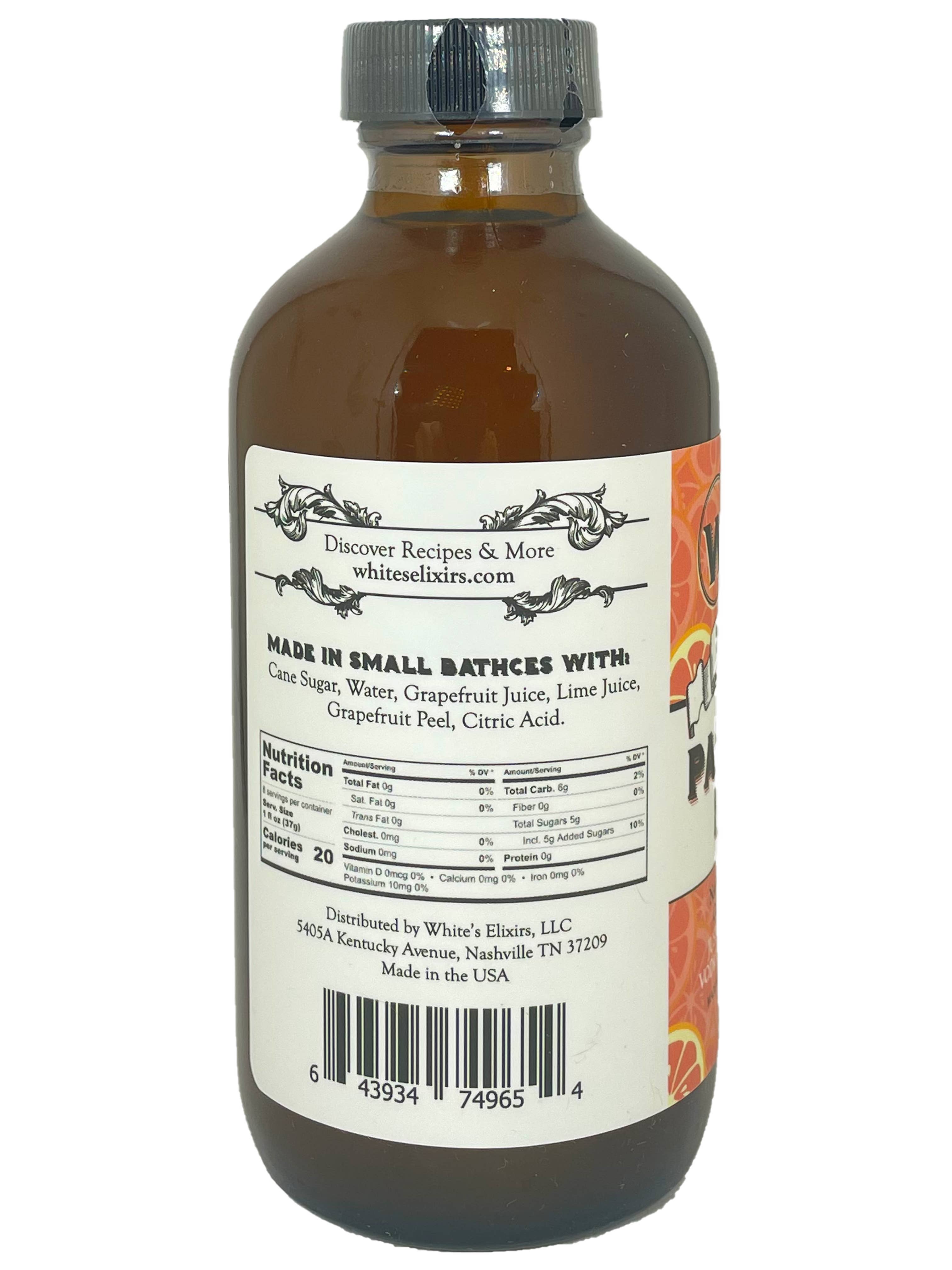 White's Elixirs - Wholesale Cocktail Mix/Syrup - White's Elixirs Paloma Mix 8oz2