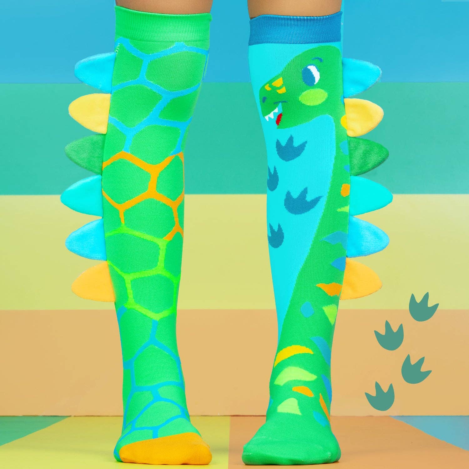MADMIA - Wholesale Socks - Kids - GREEN ROAR DINOSAUR SOCKS
