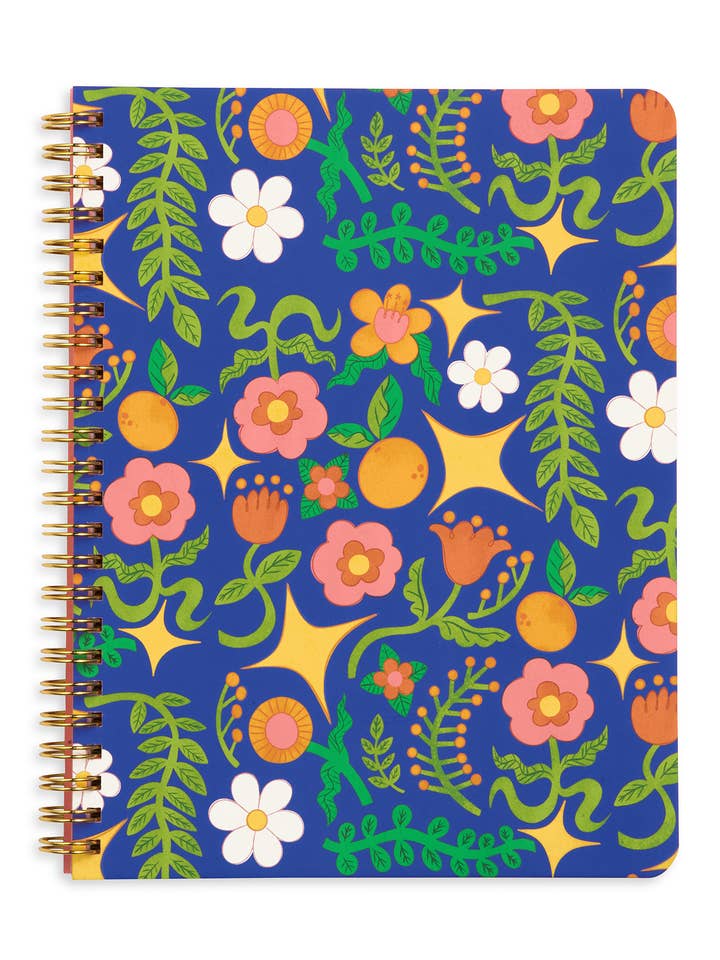 Mini Notebook, Navy Star Floral for wholesale by Ban.do