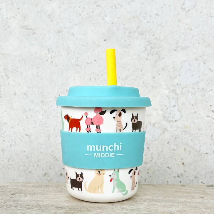 Puppuchino Middie Single Cup (8oz/240ml) Yellow Straw Included for wholesale by munchi