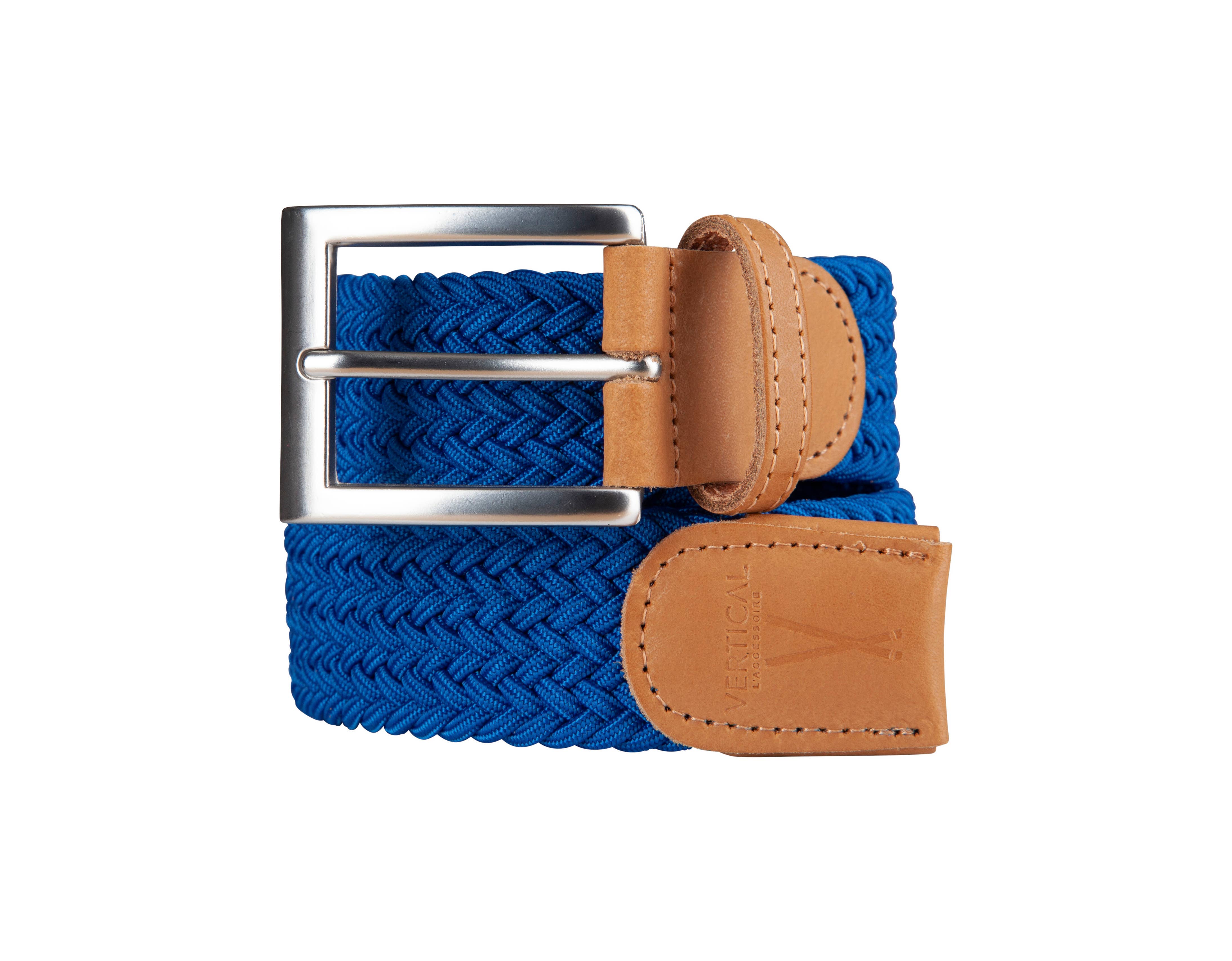 Blu elettrico Cintura intrecciata elastica blu elettrico in vendita all'ingrosso su Faire