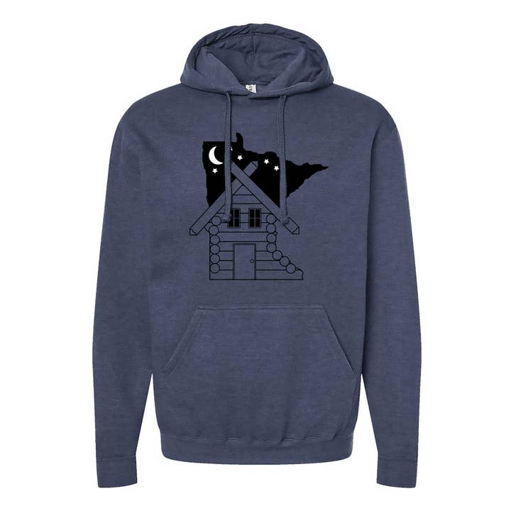 Felpa con cappuccio Cabin Minnesota per la vendita all'ingrosso da parte di Minnesota Awesome