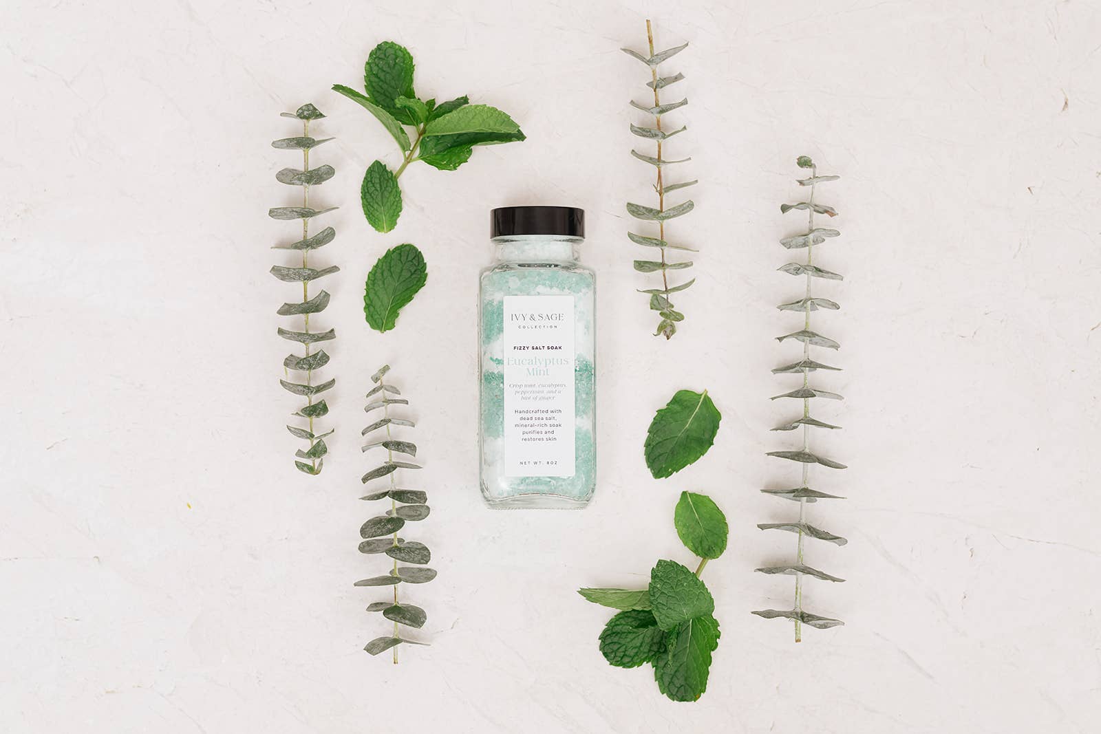 Ivy & Sage Collection – wholesale Bath bomb/fizz – Salt Soak – Eucalyptus Mint, Relaxing & Fresh3