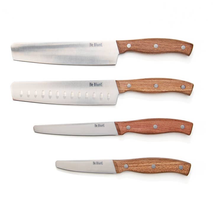 Premium Grade Round Tipped Safer Kitchen Knives Rosewood for wholesale by Be Blunt