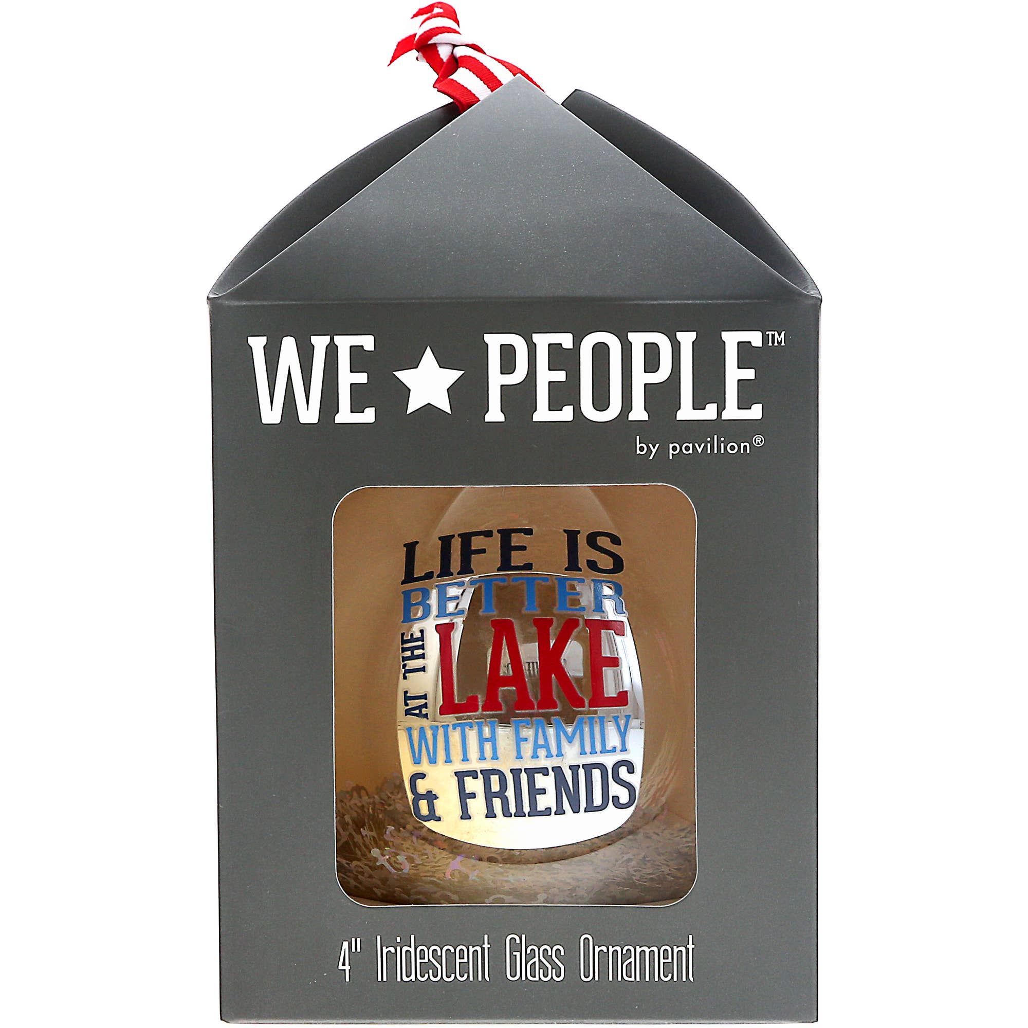 Pavilion - Wholesale Ornament - At the Lake - 4" Iridescent Glass Ornament2