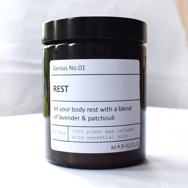 Vela perfumada de aromaterapia Rest 180ml para venta al por mayor de Marigold Charms