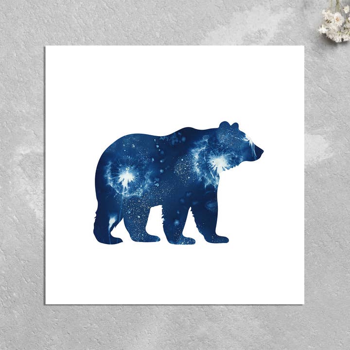 Floral Mama Bear Card: Pressed Botanicals, Nature Inspired for wholesale by The Sun's Recipe