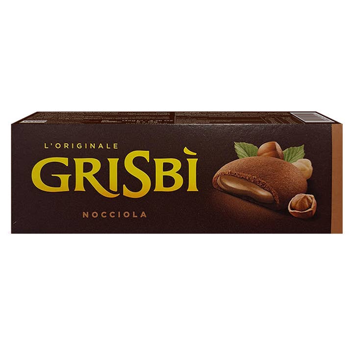 Grisbi Hazelnut, Cream Filled Italian Biscuits, 135g for wholesale by Vicenzi USA Inc.