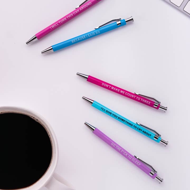 MilkToast Brands - Vente Stylos - Stylos humoristiques Parenting Pens avec phrases amusantes2