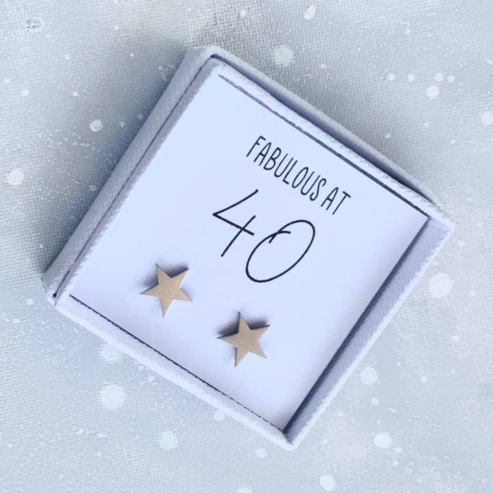 The Gift Club – wholesale Stud/post earrings – Fabulous at 40 Birthday Earrings Gift0