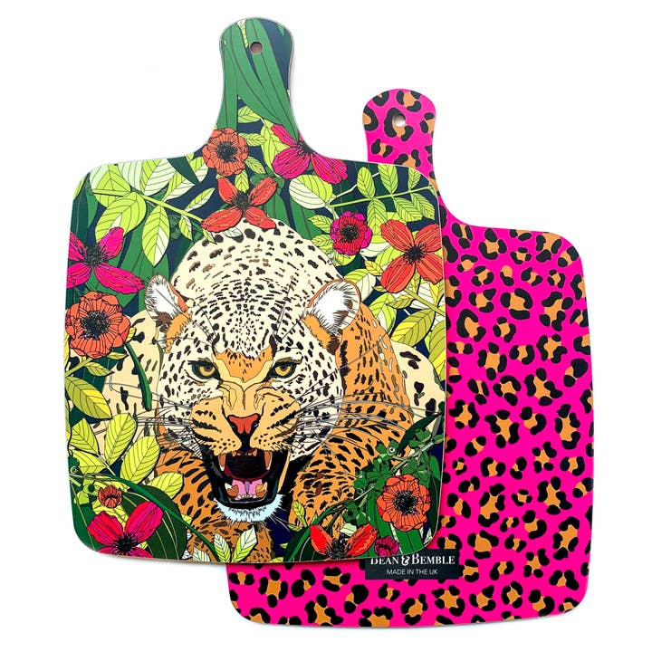 Bean and Bemble - Wholesale Cheese Board - Cheese Board Double Sided Large Melamine Wild Cat Leopard Animal Print1