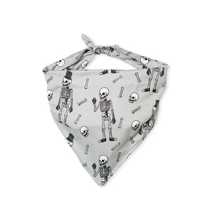 Bad to the Bone Dog Bandana Gray/Black -Asst. for wholesale by The Royal Standard