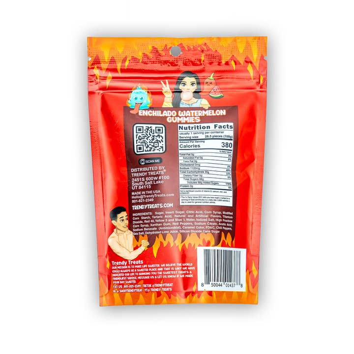 Trendy Treats - Wholesale Gummy - Mini Chamoy Watermelon Gummies!1
