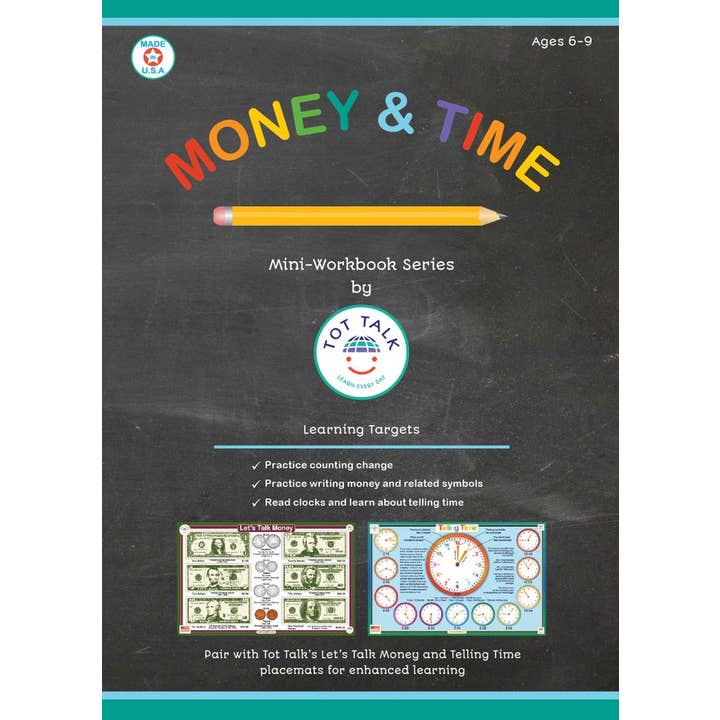 Mini cahier d'exercices Argent & Temps pour la vente par Tot Talk, Inc.