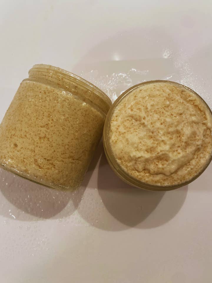 Brown Sugar Scrub for wholesale by HoneyBe Apothecary