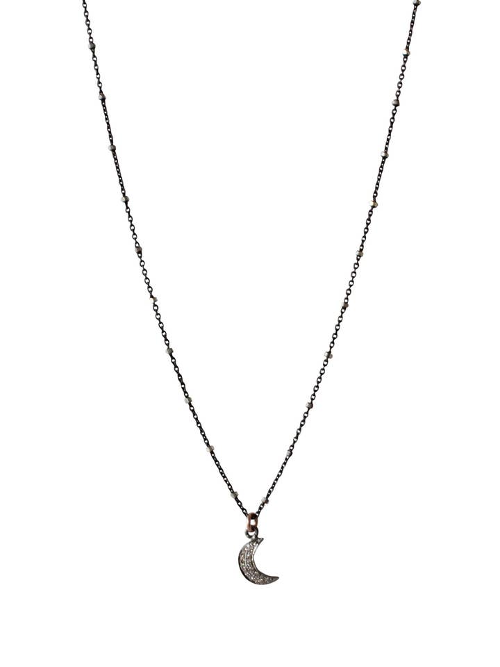 Collana con ciondolo luna di diamanti per la vendita all'ingrosso da parte di Rebecca Scott Jewelry