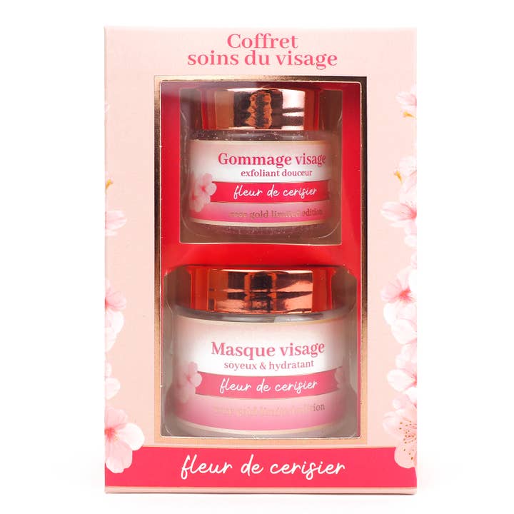 FRENCH TENDANCE - Wholesale Skincare Face Mask - Moisturizing mask and facial scrub set - Cherry blossom1