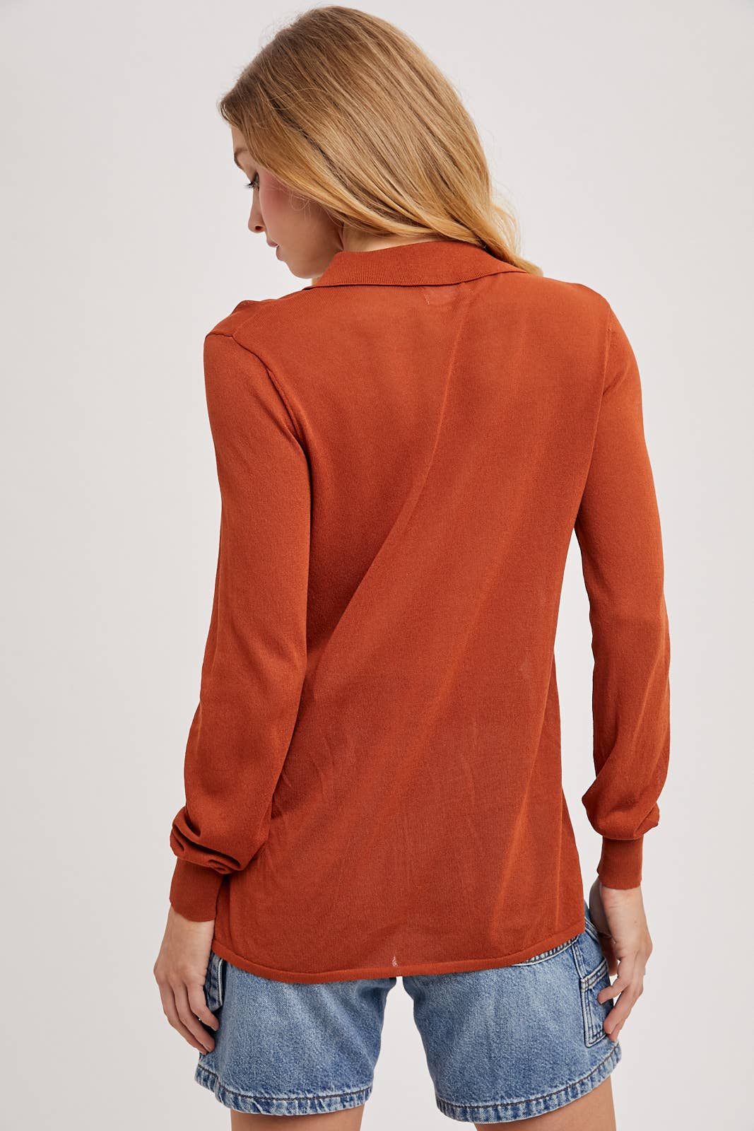 Bluivy - Wholesale Button Down Shirt - Women's - LIGHTWEIGHT KNIT SHIRT TOP17