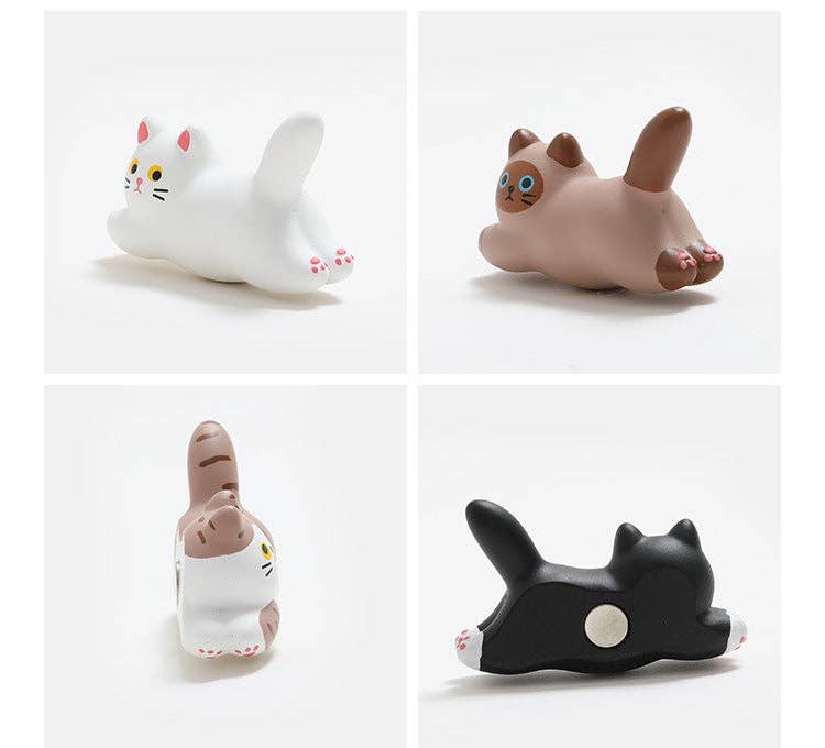 Gohobi （We cover U.S. import duties） - Venta al por mayor Imanes - Imán para refrigerador con adorno de gato de cerámica hecho a mano Gohobi20