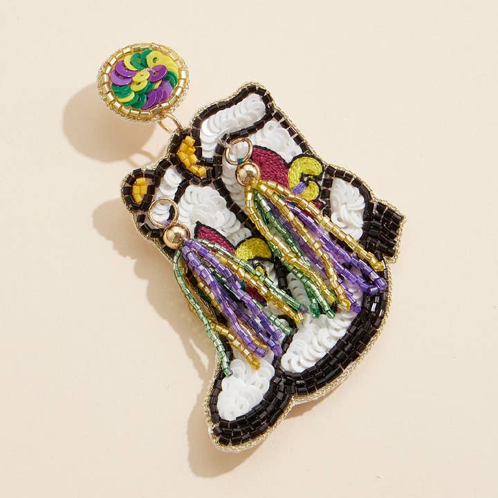 Spilla Occidentale con Stivale da Cowboy e Perline di Mardi Gras per la vendita all'ingrosso da parte di Frem