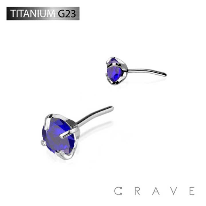 CRAVE - Wholesale Face/Body Chain - TITANIUM THREADLES PUSH IN CZ PRONG SET TOP PART4