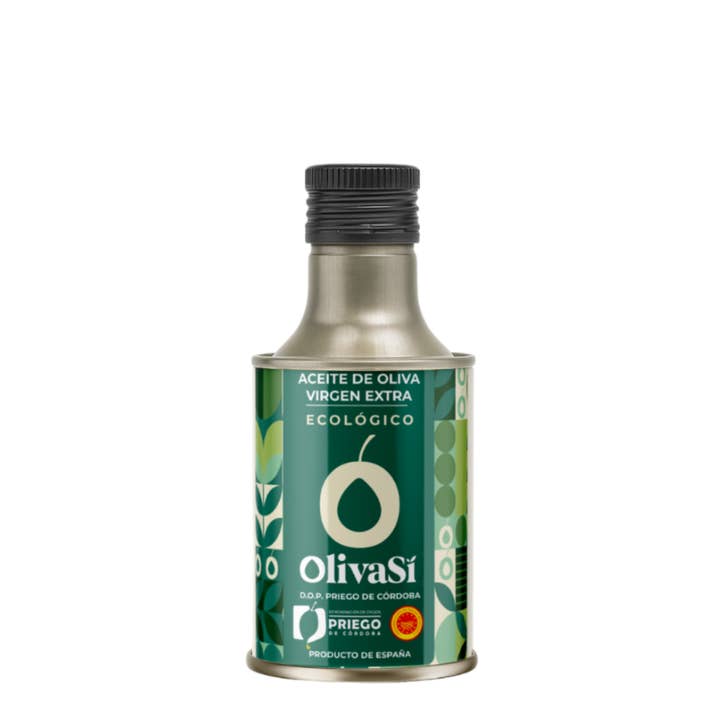 Ekologisk extra jungfruolivolja Oliva Sí | Ursprungsbeteckning Priego de Córdoba | Ekologisk utgåva | Plåtburk 250 ml | Blandning för wholesale av OLIVA SÍ