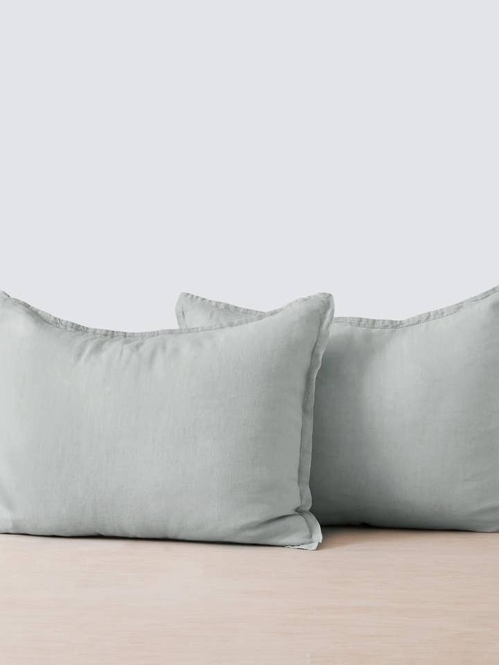 Ensemble de taies d'oreiller en lin, naturel pour la vente par Soundsleep