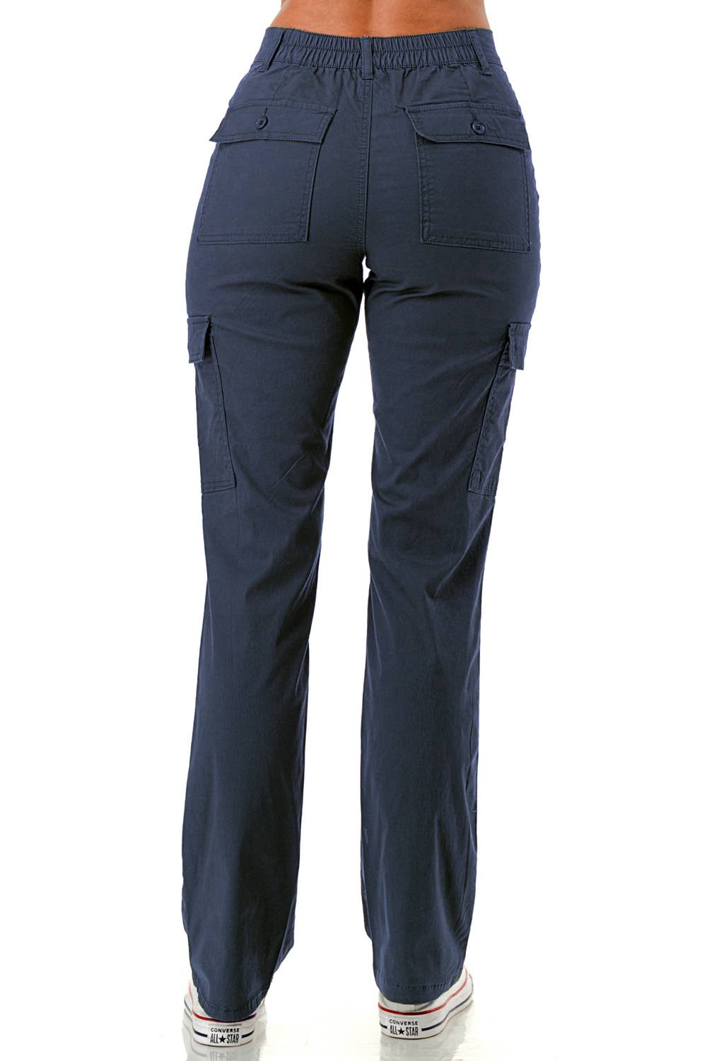 Color 5 – Engroshandel Bukser - Dame – Farvevede lige ben justerbare lastbukser i taljebånd5