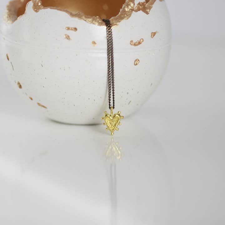 Delicate Brass Heart Necklace | Love for wholesale by Kaiko Studio