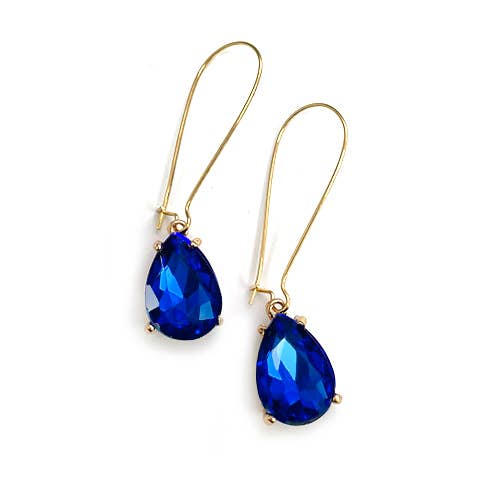 StarryNYC - Wholesale Dangle Earrings - Teardrop Glass Bead 14mm x 18mm w/ Kidney Wire Earrings13